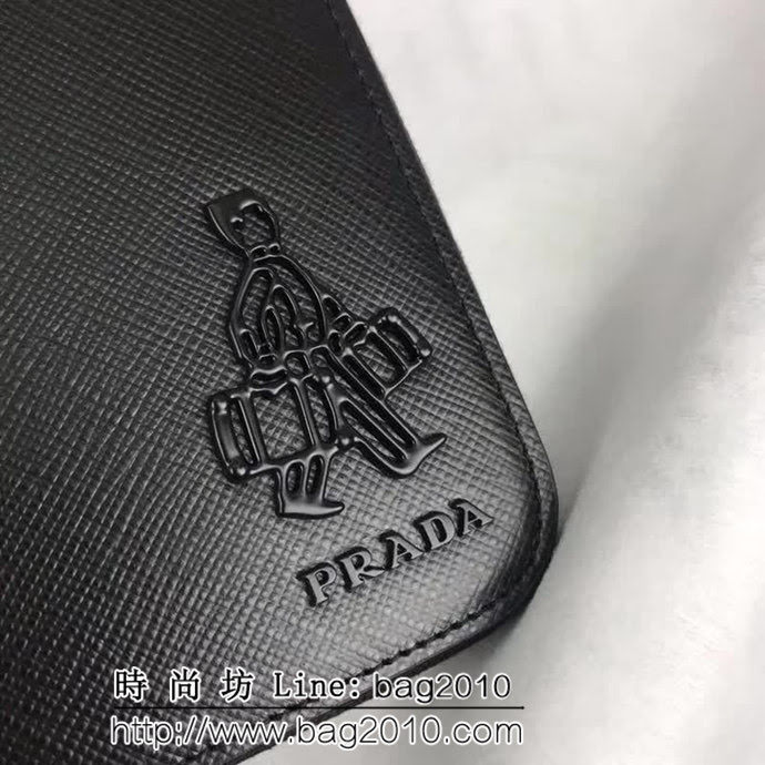 PRADA普拉達 官網同步 專櫃最新款 男士單拉鏈錢包 2ML317 DD1335